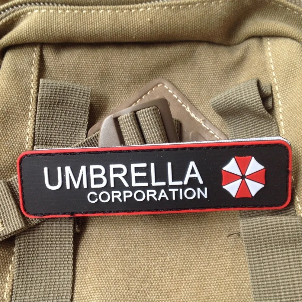 Зонт Корпорация боевой дух ПВХ 3D Резиновый значок Военный Тактический Патч