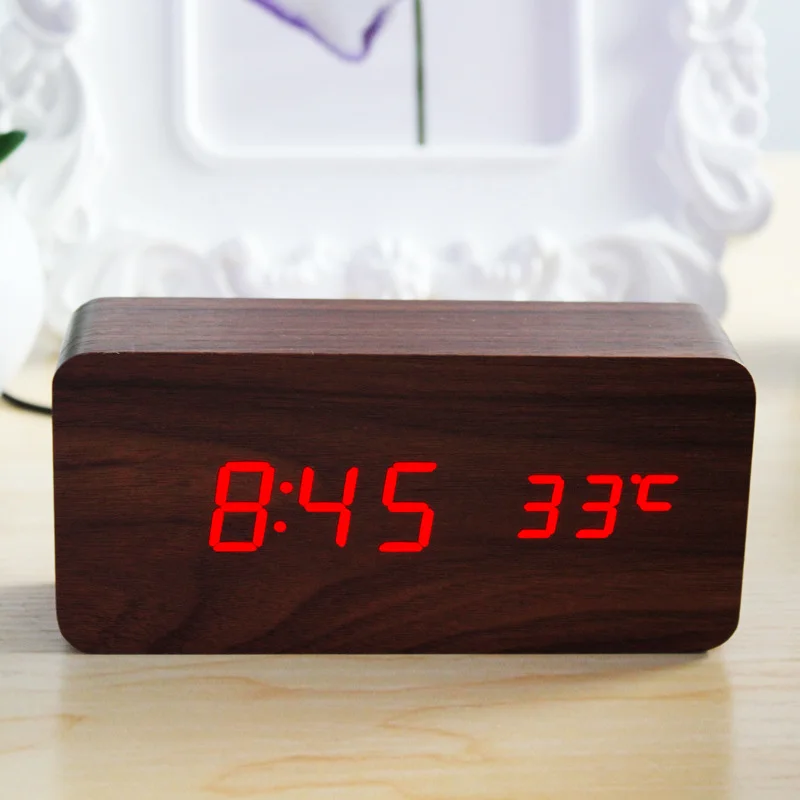 Светодиодный Будильник цифровые часы Reloj Relogio Despertador Wood Saat электронные настольные часы Reveil Wekker часы Masa Saati Madera