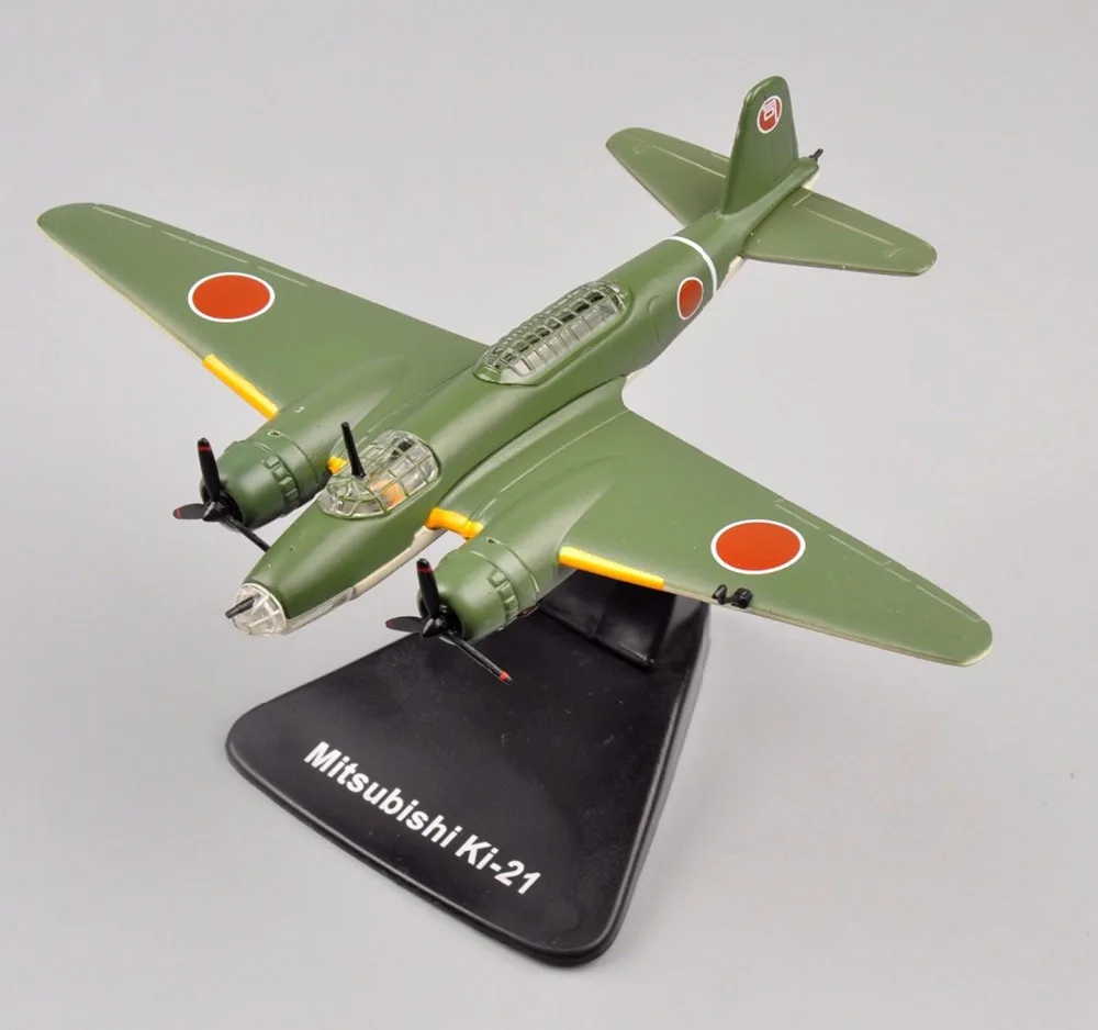 1/144 Scale Diecast Airplanes Atalas Mitsubishi Ki 21 Bomber Fighter