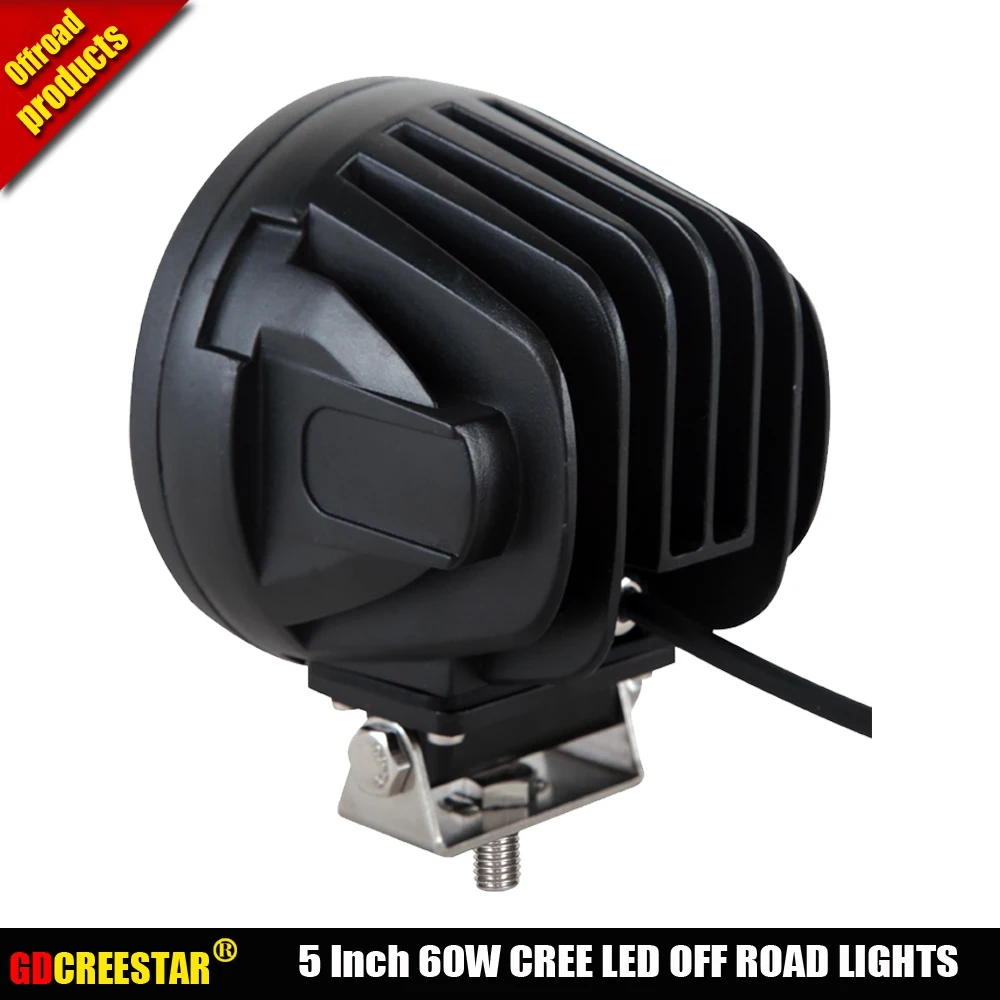 Круглый 60W светодиодный внедорожный светильник 12V 24V Светодиодный S для седельный
