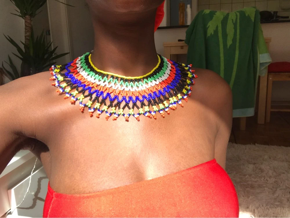 Collar de babero étnico africano hecho mano, Gargantilla de borla con cuentas de resina, Collar Maxi Tribal, joyería para fiesta de Halloween| Collares tipo - AliExpress