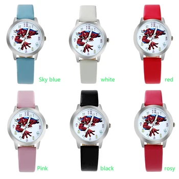 

Hot Sale SpiderMan Watch Cute girl Cartoon Watch Kids Watches Rubber Quartz Watch Gift Children Hour reloj montre relogio boy