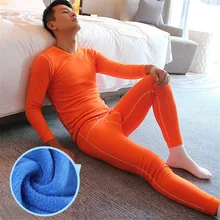 Cotton Underwear Underwear Зимние Мужские Теплые Термальные Underwear Добавить шерсть Лонг Джонс Тепловые Underwear Sets Толстый Плюс Бархат