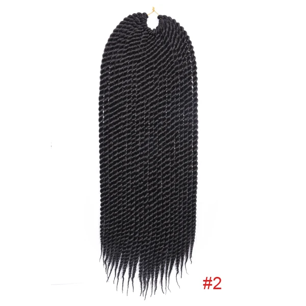 Рафинированные волосы 22 дюйма 22 корня Сенегальские закрученные косички вязанные косички наращивание волос Омбре синтетические волосы для африканских косичек - Цвет: #2