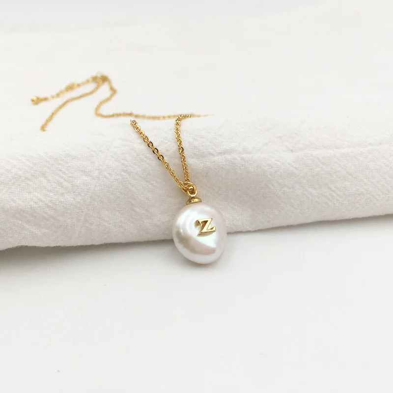 Натуральный Белый пресной воды барокко жемчужное ожерелье женское ожерелье Роскошные ювелирные изделия - Цвет камня: Коричневый