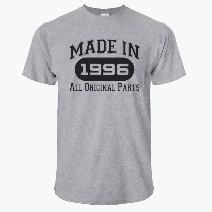 

Men's T-Shirts Fashion 21st Birthday Gifts Made 1996 All Original Parts T-Shirt Men Hip Hop Streetwear Plus Size T Shirt Men