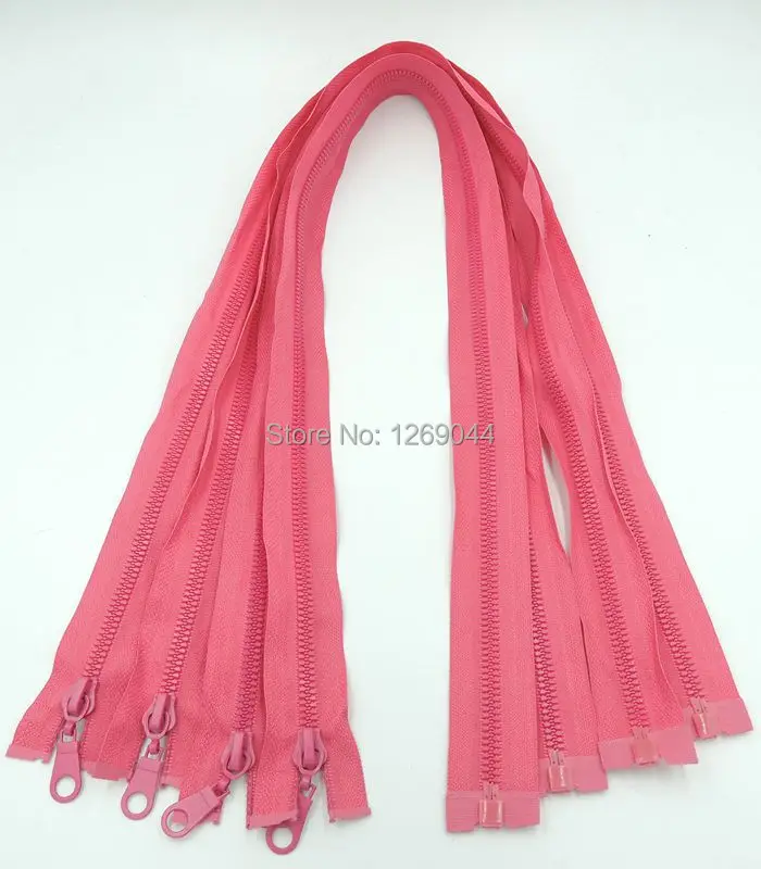 10 pcs 70cm 5 Fuchsia Resin Zipper Down Jacket /Overcoat Zipper Open end Zipper Clothing