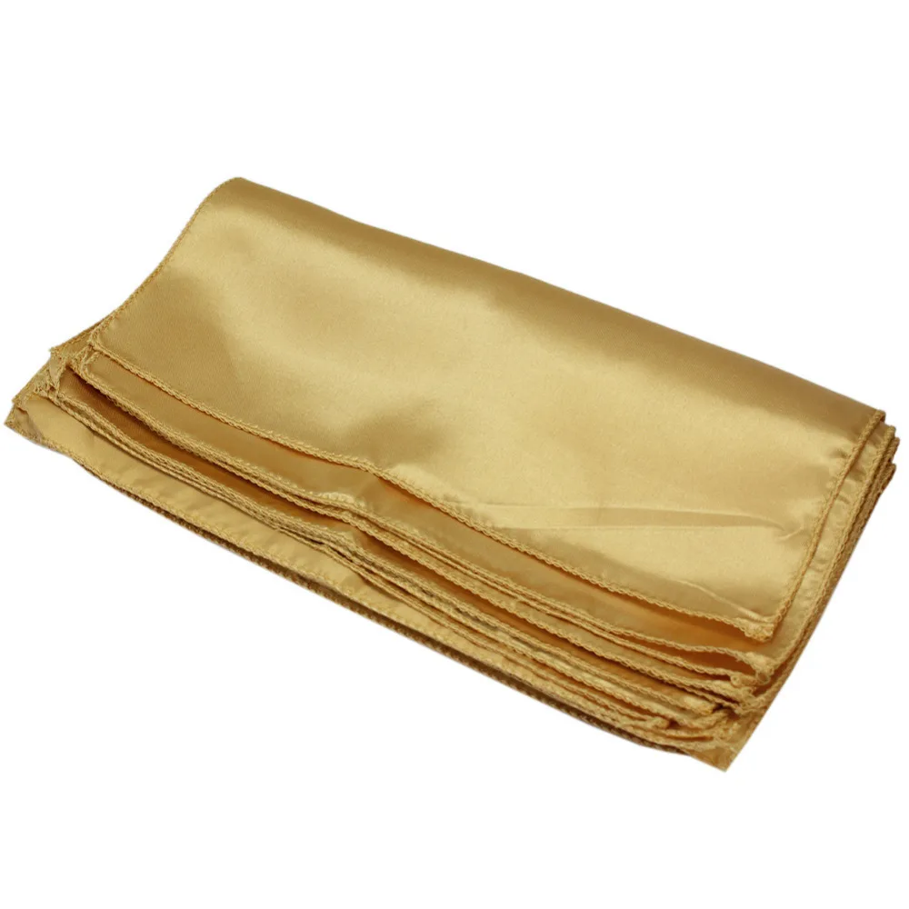

10Pcs Wedding Party Hotel Tableware Home Dinner Table Polyester Cloth Napkins Gold