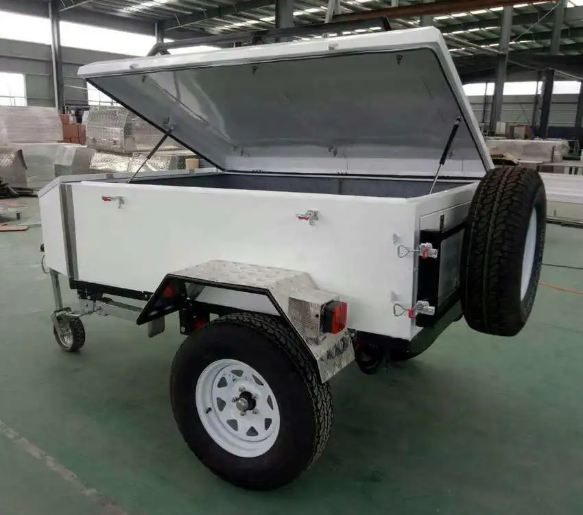 

7FT*6FT Customized designlTruck Box aluminum TRAILER with Bed Camper Storage Tool Box Trailer Tote Storage,Mobile Trailer