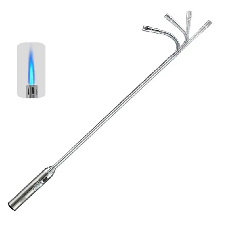 Rechargeable Long Handle Gas Lighter Tools Windproof Safe Pulsed