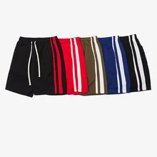 Asher Qiu Весна и лето Ретро мужские спортивные шорты бордшорты с боковыми полосками мужские повседневные шорты с эластичной резинкой на талии