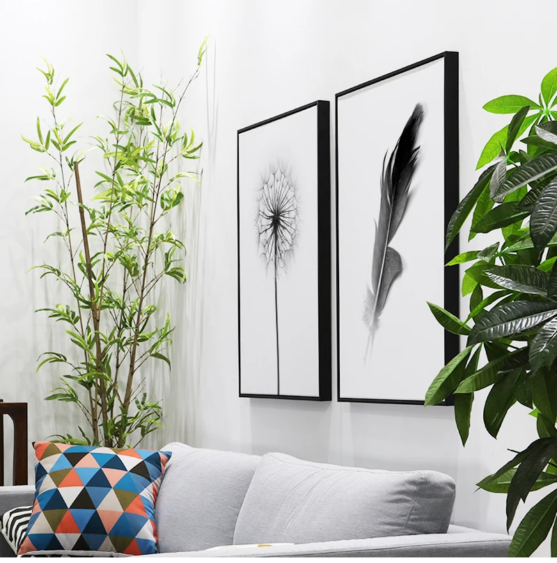 Dandelion Feather Leaves Nordic Posters and Prints Art Canvas Painting Modern Home Decor Wall Pictures For Living Room