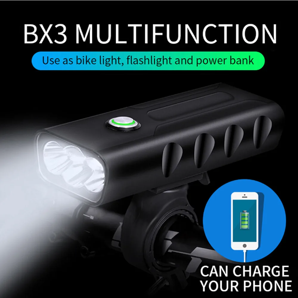 

2018 New Style USB Rechargable Cycling Bike Lamp Bicycle Head Light Flashlight Waterproof Wholesale Discount 5%