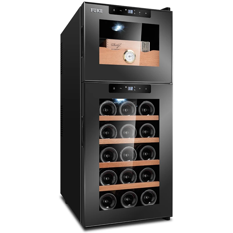 Термостатический винный шкаф 59L Мини Портативный электрический винный холодильник отдельно стоящий коммерческий холодильник сигарный