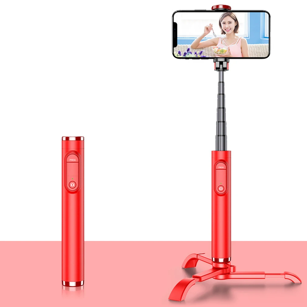 

Rotatable Mini Selfie Stick Bluetooth Remote Control Phone Holder with Tripod Powerful Hot Sale Easy to carry