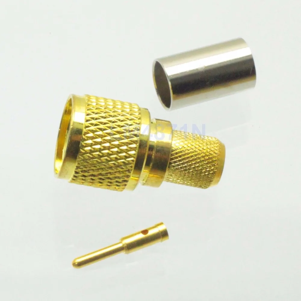 

1pce Connector mini.UHF male plug crimp RG5 RG6 5D-FB LMR300 cable straight