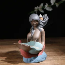 Красота керамический обратный поток курильница для сандалового дерева керамика кадило чай украшение домашнего декора ладан держатель