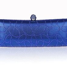 Синяя вечерняя сумочка женская Банкетная сумочка клатч подарок на день Рождения Сумочка для макияжа Mujeres Bolso CR1802