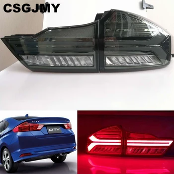 

CSGJMY 1Pair Car styling Tail Lights For Honda City 2014-2018 Led Tail Lights Fog lamp Rear Lamp DRL+Brake+Park+Signal lights