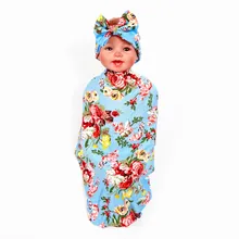 Детские вещи для новорожденных 0-12 месяцев, детское хлопчатобумажное одеяльце+ повязка на голову, удобный хлопковый спальный комплект для младенца