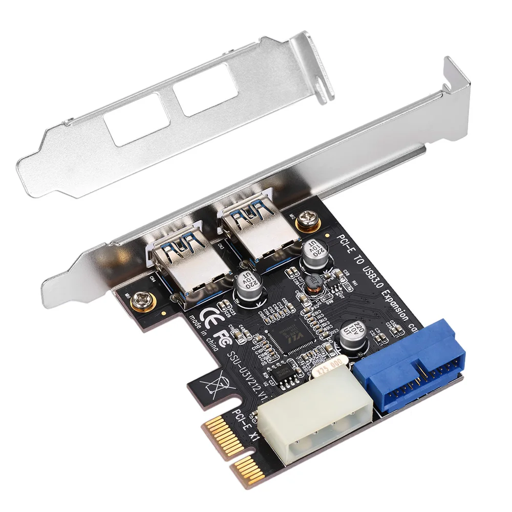 Ультраскоростной 2 портовый USB 3.0 PCI E 19 контактный USB3.0 4 низкопрофильный разъем