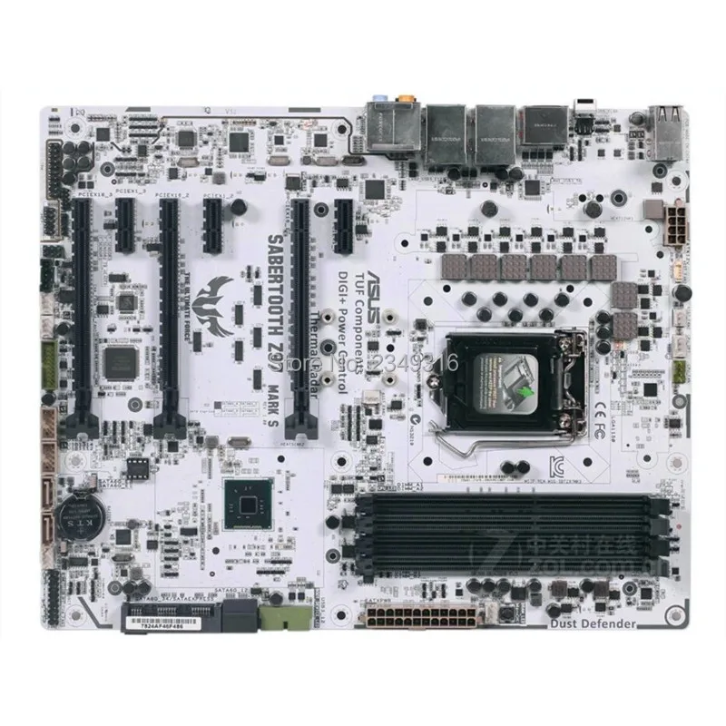 Без защитной крышки для ASUS SABERTOOTH Z97 MARK S оригинальная материнская плата Socket LGA 1150 DDR3 Z97 SATA3 USB3.0 материнская плата