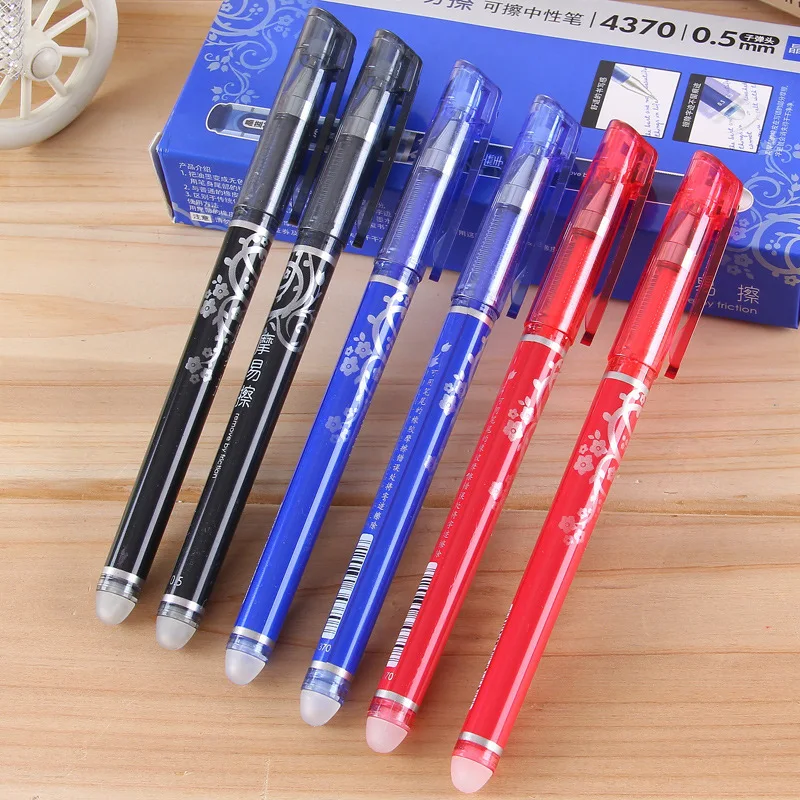 12pcs/lot Aihao 4370 erasable pen unisex 0.5mm pen magic erasable pen