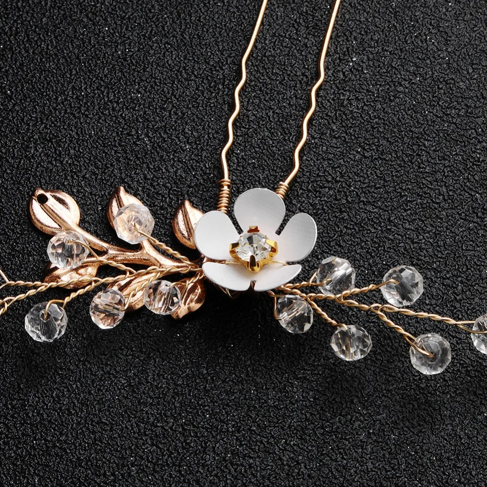 Gold Color Hair Pins  (8)