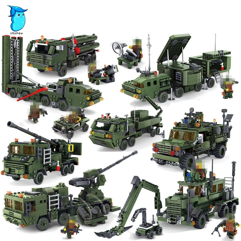 

StZhou Building Blocks Field Army Series Missile Launcher Military Bricks Action Figures Educational Toys For Children