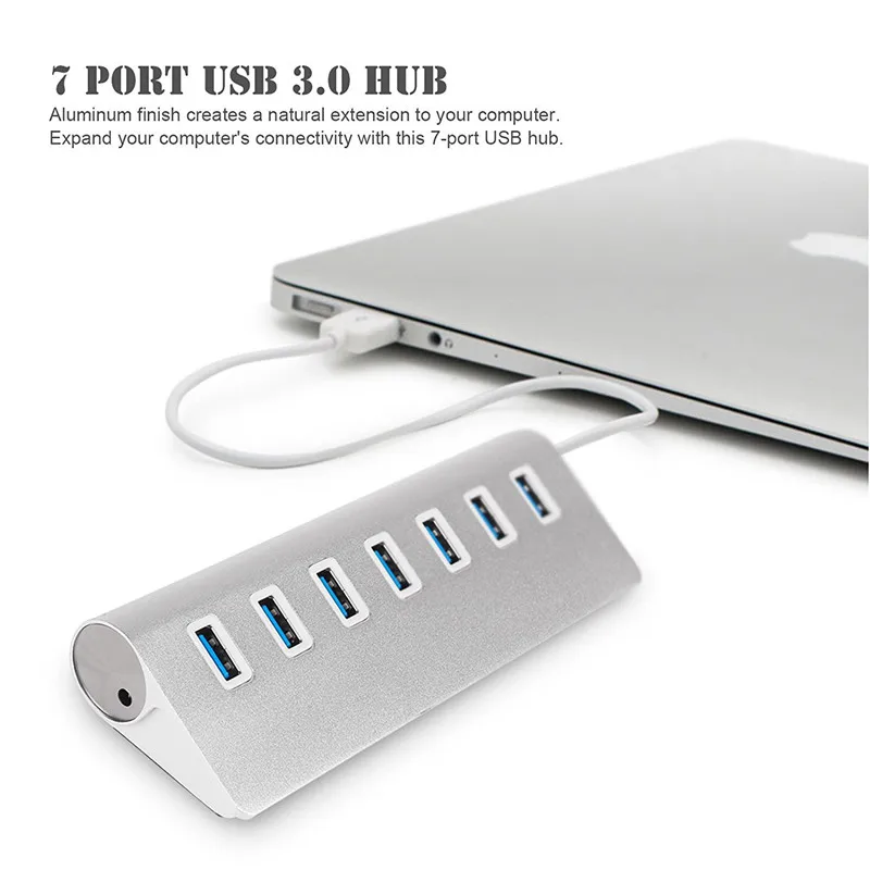 BinFul USB HUB 3 0 Aluminum Super Speed 5Gbps 7 Ports Portable USB 3 0 HUB 2