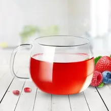 300ml Transparent heat-resistant glass tea cup simple glassware coffee cup