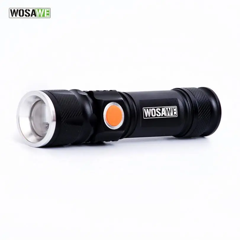 Cheap 2019 Wosawe T6 LED Bicycle Light Super Light USB Rechargeable Bike Waterproof Built-in Battery Head Front Bike Light Flashlight 3