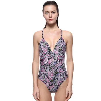 

Women Triangle push up One-piece Swimsuit halter top sexy conjoined Black beach bathing suit Monokini One-piece Swimwear