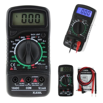 

2017 AC/DC/OHM Volt Current Tester Digital LCD Multimeter XL-830L Voltmeter Ammeter Tools
