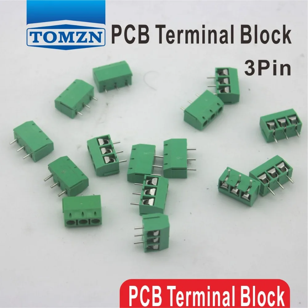 100 шт. 3 Pin Винта зеленый PCB клеммный блок разъем 5 мм Шаг | Обустройство дома