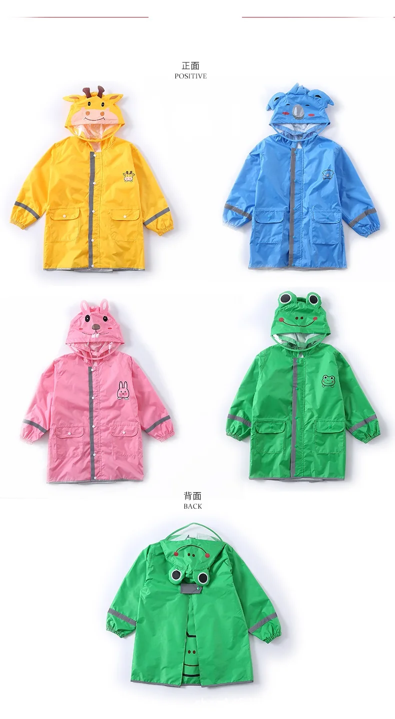 7.90-145CM waterproof raincoat for children kids baby rain coat poncho boys girls primary school students rain poncho jacket