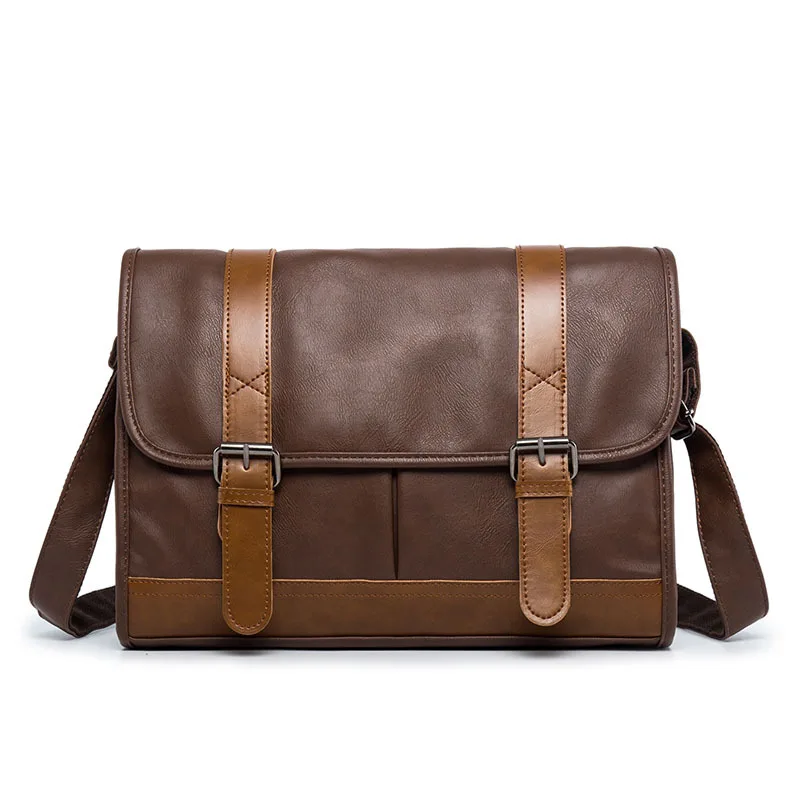 High Quality Leather Shoulder Bags Fashion Men Messenger Bag Small ipad Male Tote Vintage New Crossbody Men's Handbags |