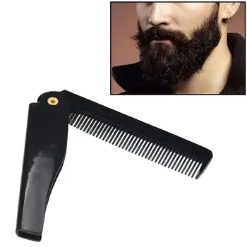 

2018 Newly Hairdressing Beauty Folding Beard And Beard Black Comb Beauty Tools For Men 07.27