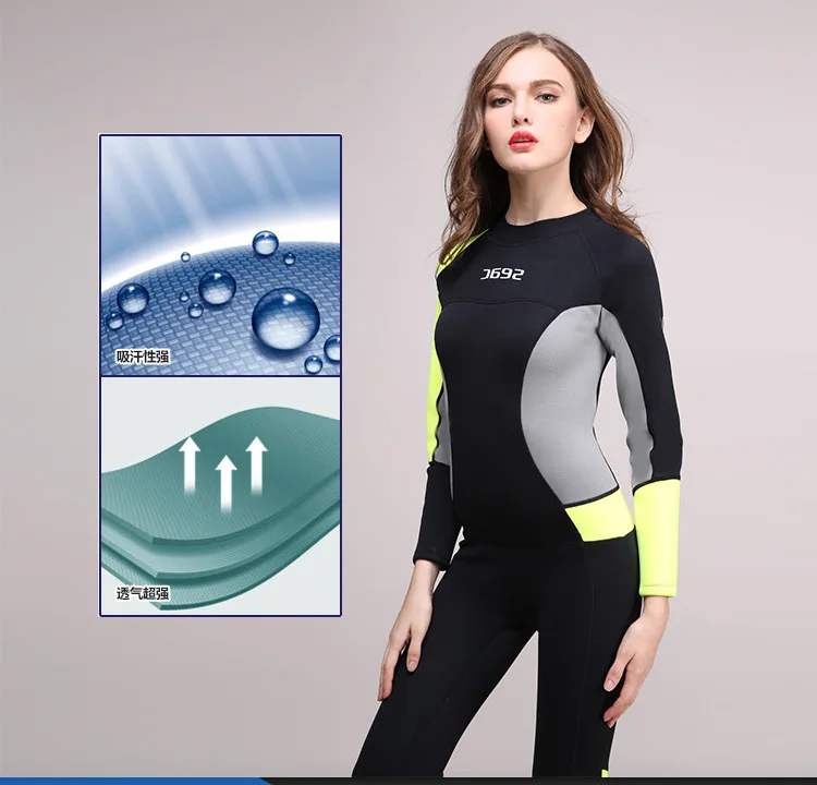3 мм неопреновый гидрокостюм Женский полный купальник для тела оборудование для дайвинга для сёрфинга подводной охоты костюм комбинезон триатлонные гидрокостюмы