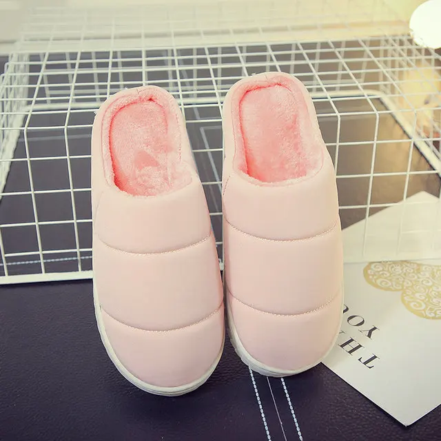 Winter New Arrival Simple Style Men And Women Durable Home Slippers Soft Cotton Comfortable Indoor Antiskid Bedroom Shoes (11)