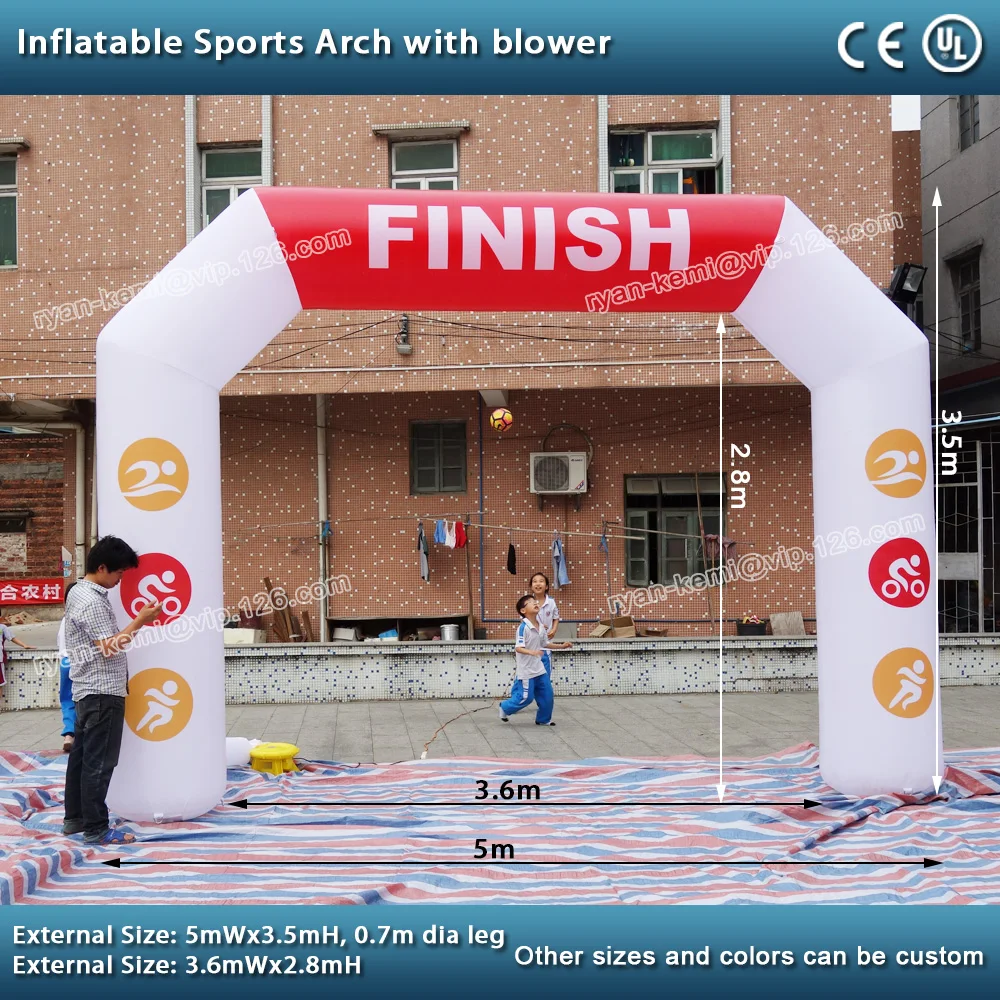 size of inflatable start arch