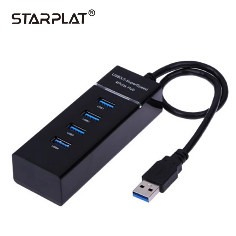 Starplat usb-хаб 3,0 4 порта Micro USB 3,0 концентратор разветвитель с адаптером питания USB Hab высокоскоростной 5 Гбит/с USB разветвитель 3 хаба для ПК