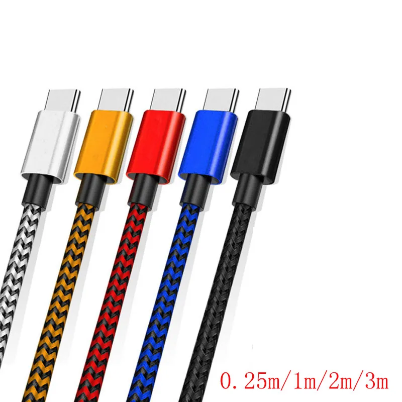 

1/2/3 Meter USB Type C Charging Cable For Samsung Galaxy A50 S10 S8 S9 Note 8 9 A5 A7 2017 Type-C mobile phone Charger cables
