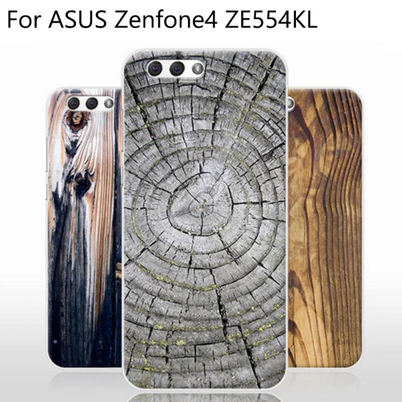Чехол под дерево для ASUS Zenfone4 мягкие чехлы Zenfone 4 задняя крышка ZE554KL телефонов