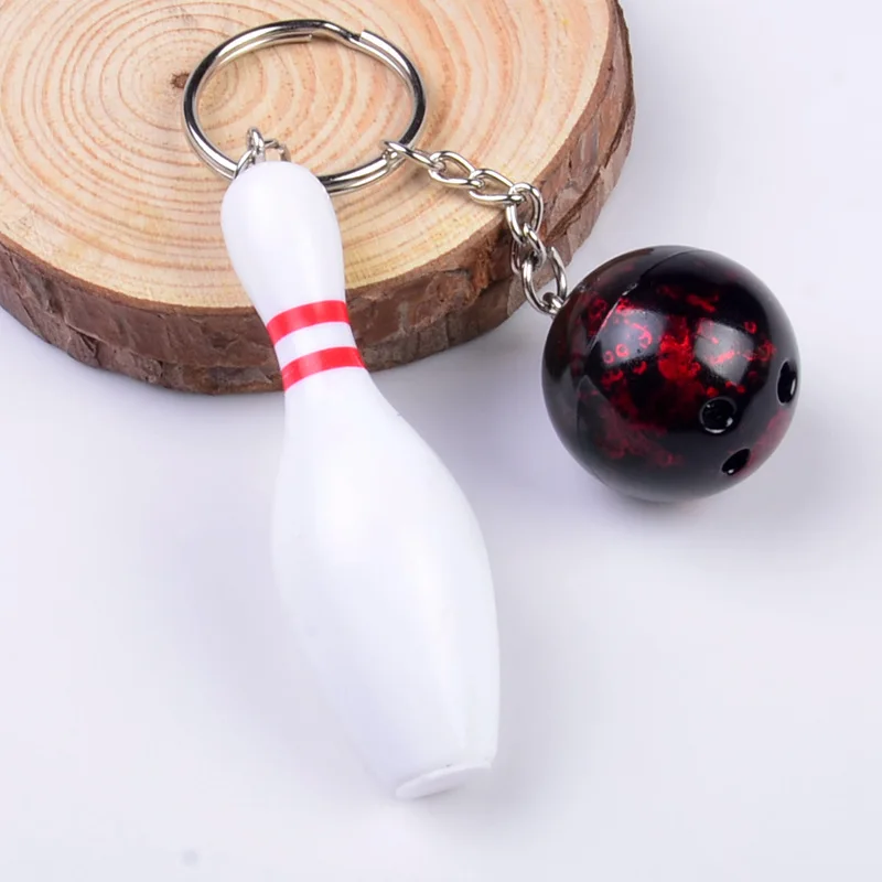 FREE SHIPPING BY DHL 200pcs/lot 2015 New Metal Bowling Ball Keychains