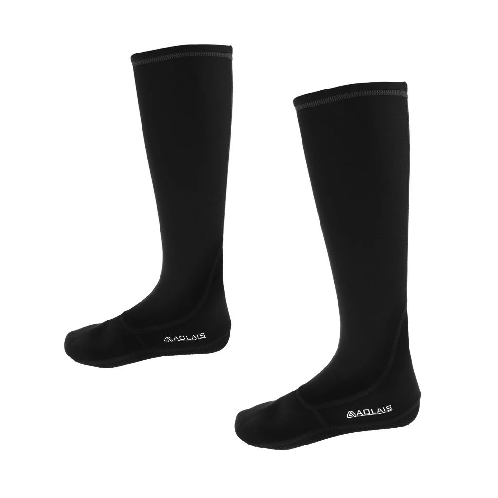 2 Pairs 3mm Neoprene Diving Socks Snorkeling Boots Shoes Black L+M Swimming Unisex Fins Socks Stockings Shoes