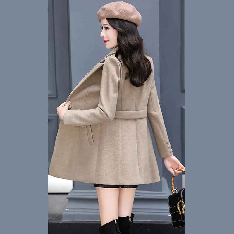 Tops Blue 2018 Hiver Longues yellow Ky360 De green Femmes Femme pink Nouveau Coréenne Mode Long Automne Manteaux Manches camel Laine FrZOFw7q