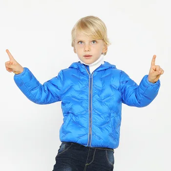 

AD Light Weight Children jacket Outerwear Boy and Girl autumn White Duck Down Hooded Coat Puffer Parka kids winter jacket