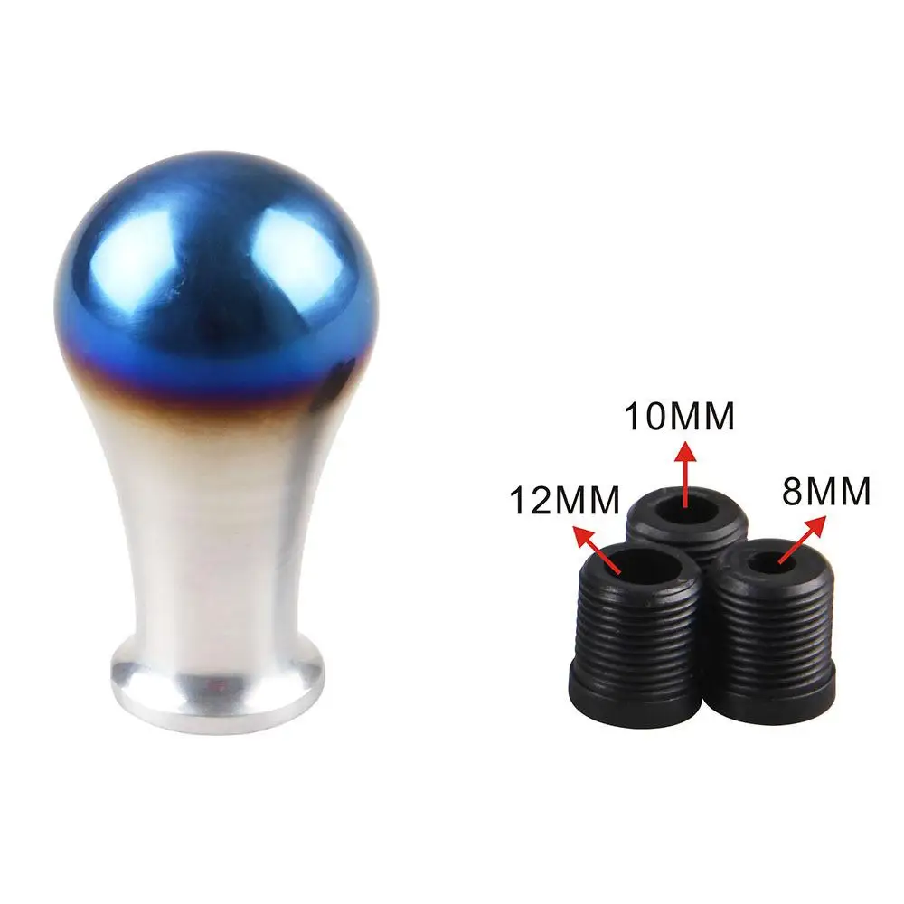

Adeeing Titanium Alloy Round Head Fashion Burning Blue Shift Knob / Gear Shift Univesal Use titanium alloy Shift Knob r30
