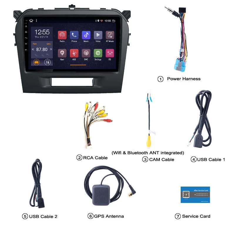  2.5D IPS 9 inch Android 8.1 Car DVD Multimedia Player For Suzuki Vitara 2015 2016 2017 2018 2019 GP
